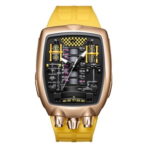 Orologio <span class=keywords><strong>da</strong></span> Corsa <span class=keywords><strong>da</strong></span> <span class=keywords><strong>Uomo</strong></span> X-914-B Unico a Forma di Tonneau, Cinturino in Silicone, Orologio <span class=keywords><strong>da</strong></span> Polso al Quarzo Sportivo Personalizzato con Motivo Motore alla Moda per <span class=keywords><strong>Uomo</strong></span> - Product Image 4