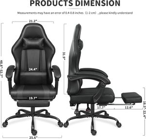 Silla de Juego Moderna de Acero Inoxidable con Capacidad para 200 kg, para Taller, Hotel y Sala de Estar - Product Image 3