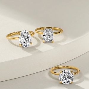 Joyería Personalizada, Anillo de Compromiso de Diamante Cultivado en Laboratorio, Corte Redondo, 1-5 Quilates, Oro de 14K/18K, Anillo de Diamante de Laboratorio de 1ct/2ct - Product Image 4