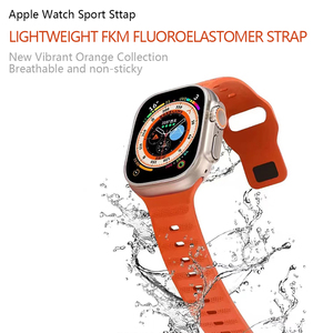 Correa Deportiva de Silicona para Apple <span class=keywords><strong>Watch</strong></span>, Correa Deportiva de Flúor de 49mm, 40mm, 44mm, 45mm, 38mm, para Iwatch Series 8, 7, 6, Se, 5, 4, 3 - Product Image 3