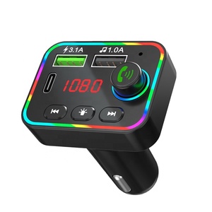 7 colorido USB PD tipo C 3 puertos cargador de coche REPRODUCTOR DE MP3 <span class=keywords><strong>Bluetooth</strong></span> Kit de coche transmisor Fm - Product Image 1