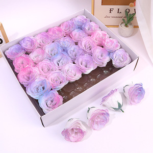 Sapone a Forma di <span class=keywords><strong>Rosa</strong></span> in Cristallo Qibai, Fiori Artificiali in Tessuto Dorato e <span class=keywords><strong>Rosa</strong></span>, Bouquet <span class=keywords><strong>Blu</strong></span>, Confezione Regalo per Matrimonio - Product Image 3