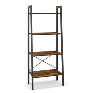 DB 4-Tier Bookshelf Metal <b>Frame</b> and Adjustable Foot Pads Bookcase & Bookshelf - Product Image 1