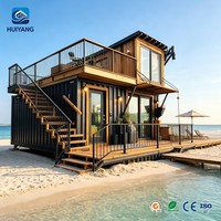 Maison conteneur de luxe de 40 pieds à 2 étages, préfabriquée, intelligente, de haute qualité, avec deux chambres, en kit, pour habitation