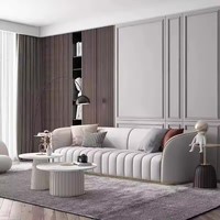 Canapé modulaire en cuir de qualité supérieure, ensembles de canapés d'angle de luxe pour salon, meubles de salon modernes