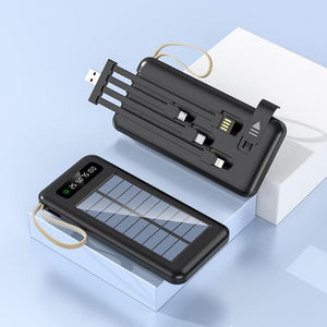 Power Bank <span class=keywords><strong>solaire</strong></span>, 20000mAh, <span class=keywords><strong>batterie</strong></span> <span class=keywords><strong>externe</strong></span> Portable, charge rapide, avec câble de chargement, pour <span class=keywords><strong>Iphone</strong></span>/Xiaomi - Product Image 3