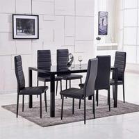 Ensembles de meubles de salle à manger de luxe modernes 4 chaises 6 chaises Ensemble de table à manger en verre quatre places