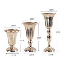 Promise Table Décoration Accessoires De Mariage Vase En Métal Or Mariage Rétro Décoration Table Fleur Stand