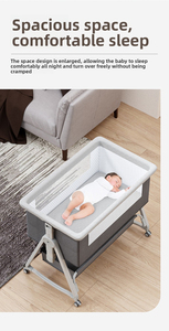 Premium Portable Foldable Baby Crib - Multifunctional European Style Bedside Sleeper for Newborns Infants 0-36 Months Home Use - Product Image 6