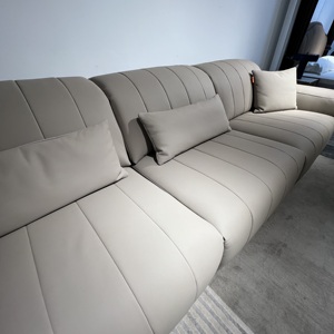 Set di Divani su Misura con Vera Pelle e Imbottitura in Spugna, Design Moderno, <span class=keywords><strong>Dimensioni</strong></span> Regolabili per Interni di Ville - Product Image 6