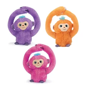 Anak B/O Boneka Hewan Mainan Lengan Panjang Monyet Rekaman Berulang Genggam Monyet Mewah dengan Musik