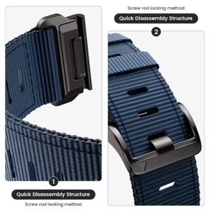 <span class=keywords><strong>Bracelet</strong></span> en <span class=keywords><strong>nylon</strong></span> respirant réglable de 22 mm pour <span class=keywords><strong>Garmin</strong></span> Forerunner 965/945/955/935/Instinct 2X/2/45 mm S70/S62/S60/Fenix 8/7/7X/6X Pro - Product Image 6