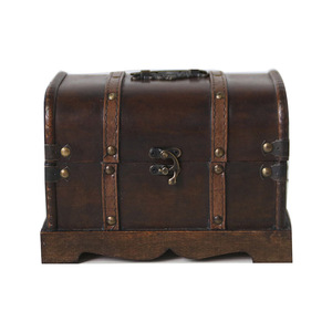 Decorative Wooden Chest Trunk home storage Wood Antique Luggage Box