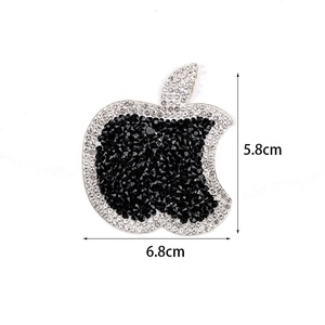 Transfert thermocollant <span class=keywords><strong>en</strong></span> strass motif pomme vert citron pour T-shirt, sweat à capuche, femmes, enfants, DIY, vente <span class=keywords><strong>en</strong></span> gros - Product Image 3