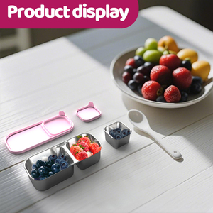 New Kim Loại Hộp Ăn Trưa Leakproof Thép Không Gỉ Hộp Ăn Trưa Thực Phẩm Lưu Trữ Container Mini Bento Hộp Ăn Trưa Với Nắp Cho Trẻ Em Đi Du Lịch - Product Image 6