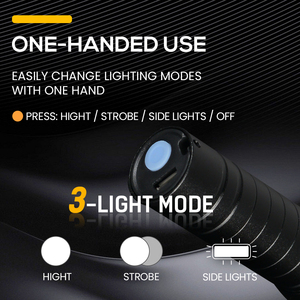 NEW IP65 5 Wát 400LM MINI Pocket Tactical Torch Đèn Pin Sạc Pin Zoomable Dimmable Usb Đèn Pin Di Động Với XPE + COB - Product Image 6