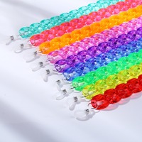 2025 à la mode Transparent Fluorescent lunettes sangles lanière lunettes accessoires néon coloré acrylique lunettes de soleil chaîne pour les femmes