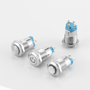 สวิตช์กดแบบกลมโลหะสแตนเลส รีเซ็ตอัตโนมัติ ขนาด 19 มม. 22 มม. 25 มม. 30 มม. ปิดผนึกกันน้ำ IP68 สวิตช์พีโซ 12V - Product Image 2