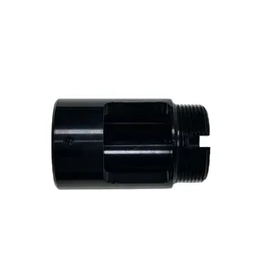 Adaptador de aluminio mecanizado CNC de marca de Taiwán mecanizado roscado negro anodizado 580-1519