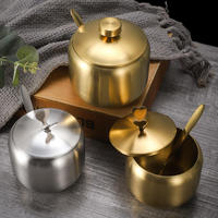 Offre Spéciale 304 acier inoxydable assaisonnement pot poivre sucre épices sel stockage conteneur cuisine Chili Sauce sel pot