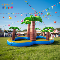 Piscine gonflable WINSUN en PVC imperméable, ignifuge, personnalisable, pour enfants et adultes, idéale pour les aires de jeux extérieures, motif cocotier