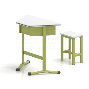 Thiết kế hiện đại Chiều cao có thể điều chỉnh bằng gỗ nghiên cứu bàn ghế chuyển đổi lớp học đồ nội thất cho các trường học mới thiết kế phong cách Bảng điều chỉnh gỗ - Product Image 6