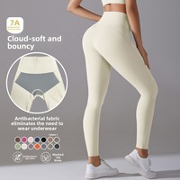 Leggings de yoga taille haute en nylon et spandex, design populaire, sans coutures, antibactériens, longueur cheville, respirants pour la gym, l'entraînement et le quotidien
