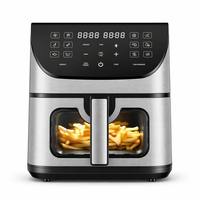 Four à air chaud intelligent avec panneau tactile, personnalisable avec logo, cuisson rapide, friteuse à air OEM