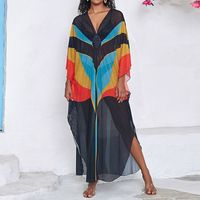 Offre Spéciale été femme robe vêtements femmes fleur en mousseline de soie imprimé vacances robe Bikini Protection solaire chemise plage couvrir