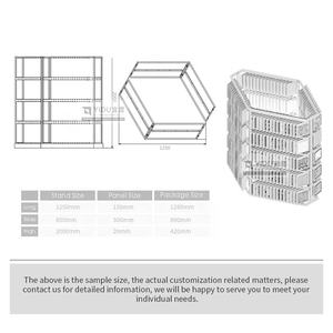 Moderner Marmormosaikfliesen-Display rahmen mit Quarzstein-Bodenst änder und Metallplatten-Design - Product Image 6