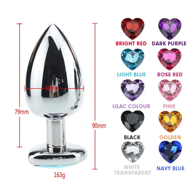 Fourniture d'usine chinoise bijoux en cristal Plug Anal perle anale Massage Anal jouets sexuels anaux Plug Anal en métal pour hommes femmes Couples