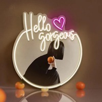 Néon avec miroir Infinity Neon Mirror Panneaux de lumières au néon personnalisés pour décoration murale