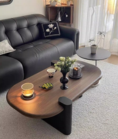 Ensemble de table basse en bois massif moderne pour petits appartements, utilisation dans le salon, design portable et durable