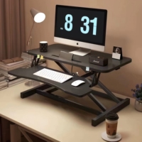 Bureau sur pied pour ordinateur portable, pliable, avec support de moniteur, table de travail