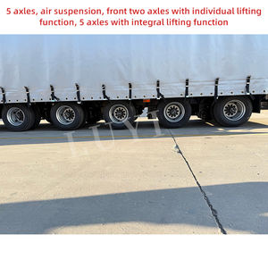 Mejor Precio, Semirremolque de 5 Ejes con Suspensión Neumática, Remolque de Cortina Lateral, Remolque de Cortina Enrollable en Venta - Product Image 5