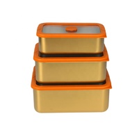 Boîte à lunch écologique en acier inoxydable avec couvercle en verre, hermétique, durable, anti-fuite, idéale pour le travail, l'école ou les voyages