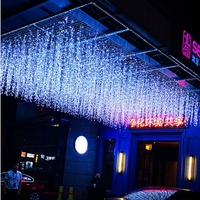Promotion Spéciale : Guirlande Lumineuse LED Rideau Glacé 220V IP44, 8 Modes, Blanc Chaud 2700K, 4M/3M, pour Extérieur, Noël, Mariage, Terrasse