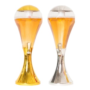 Torre Dispensadora de Cerveza Acrílica de 3L con Marco Dorado, Tubo de Hielo LED y Luces LED, Venta al Por Mayor - Product Image 6