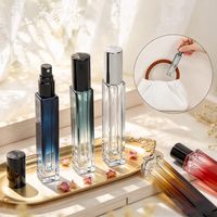Flacon de parfum en verre miniature portable anti-fuite 3ML 5ML 8ML 10ML 15ML, flacon pulvérisateur noir avec pompe