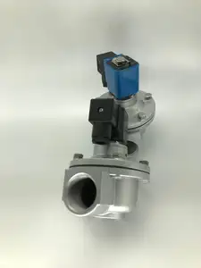 Solenoid Diaphragm Pulse Valve 24V 220V Right Angle DMF-Z-25 1inch IP65 Aluminum Material For Dust Collector With Black Coil