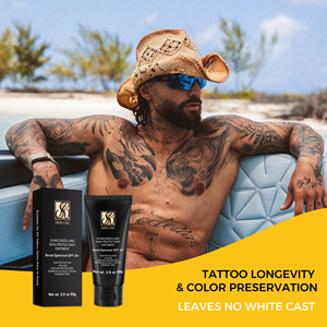 Private Label Vegan Tattoo Care SPF <span class=keywords><strong>30</strong></span> + crema <span class=keywords><strong>solare</strong></span> crema biologica UVA UVB <span class=keywords><strong>protezione</strong></span> <span class=keywords><strong>solare</strong></span> con proprietà idratanti profonde - Product Image 3