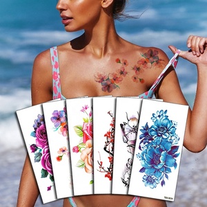 Tatuaggi Temporanei di Alta Qualità per Donne, Adesivi Floreali Sexy a Lunga Durata - Product Image 1
