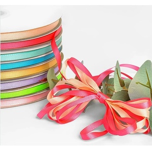 Pita Grosgrain Dua Sisi Lebar 6mm Gulungan 100 Yard Ramah Lingkungan 100% Poliester Pembungkus Kado Kerajinan Pita Buatan Tangan DIY Pesta - Product Image 4