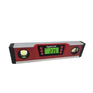 热卖IP54标准10英寸铝框电子数字测量气泡水平仪