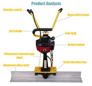Niveleuse vibrante à lame ZPC35A pour sols en béton avec moteur 4 temps, puissance 1,6 CV - Product Image 4
