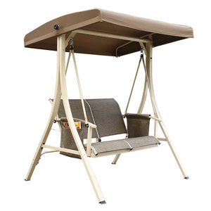 Juego de columpios de alta calidad, muebles de jardín al aire libre, marco de metal para playa, columpios de hierro forjado para - Product Image 1