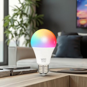 Rgbw thông minh <span class=keywords><strong>LED</strong></span> bóng đèn với điều khiển từ xa Wifi App thay đổi độ sáng chiếu sáng trong nhà AC điện phản xạ loại màu sắc thay đổi PC cơ thể - Product Image 5