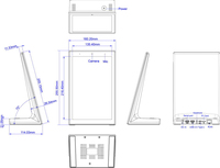 Tablet PC Android 10.1 Inci dengan NFC, Layar Digital Signage Komersial, Resolusi 1280x800, Layar Sentuh Kapasitif, Wi-Fi, Quad Core SH1037WL-T