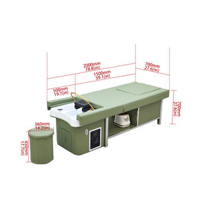 Cama de champú de pedicura reclinable de lujo para terapia de Spa mesa de masaje eléctrica moderna para salón de belleza portátil de Masaje Tailandés - Product Image 6