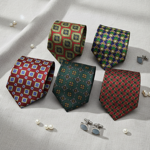 Brandneue Herren-Krawatten aus hochwertigem Polyester mit Karo- und Paisleymuster, modische Krawatten - Product Image 1